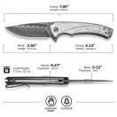 CIVIVI Voidflare Damascus G-10 Aluminium Foil zsebkés - C24040-DS1