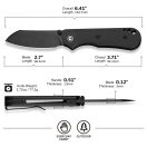 CIVIVI Crabby AllBlack Micarta zsebkés