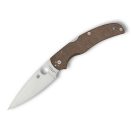 SPYDERCO Native Chief Brown Canvas Micarta CrueWear zsebkes - C244MPCW