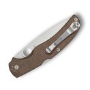 SPYDERCO Native Chief Brown Canvas Micarta CrueWear zsebkés