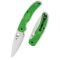 SPYDERCO Native Chief Salt Green Plain zsebkés - C244PGR