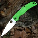 SPYDERCO Native Chief Salt Green Plain zsebkés