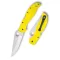 SPYDERCO Stretch 2 XL Salt Yellow Plain zsebkés - C258PYL