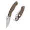 SPYDERCO Military 2 Brown Canvas Micarta zsebkés - C36MPCW2