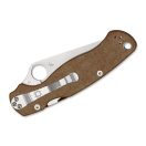 SPYDERCO Para Military 2 Crue-Wear Brown Micarta zsebkés - C81MPCW2