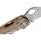 SPYDERCO Para Military 2 Crue-Wear Brown Micarta zsebkés - C81MPCW2