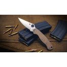 SPYDERCO Para Military 2 Crue-Wear Brown Micarta zsebkés - C81MPCW2