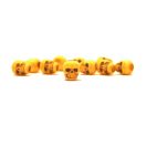 Paracord műgyanta koponya - Sárga - D0033