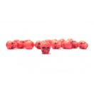 Paracord műgyanta koponya - Piros - D0037