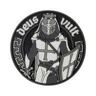 M-TAC Deus Vult Black PVC Morale Patch felvarró