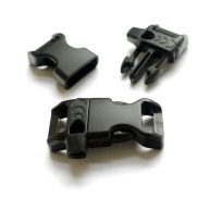 Paracord műanyag sípos csat 14 mm - Fekete