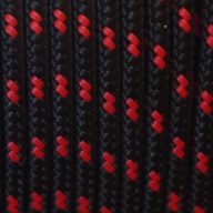 Fonatolt kötél 3 mm - Fekete - piros - FK0016