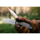 GIANTMOUSE ACE Grand Green Canvas Micarta zsebkés - GMS040