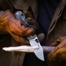 GIANTMOUSE ACE Grand Green Canvas Micarta zsebkés - GMS040