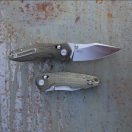 GIANTMOUSE ACE Nazca Green Canvas Micarta zsebkés - GMS079