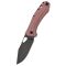 GIANTMOUSE ACE Grand Red Canvas Micarta Black Blade zsebkés - GMS080
