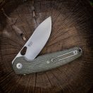 GIANTMOUSE ACE Jagt Green Canvas Micarta zsebkés - GMS112