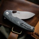 GIANTMOUSE ACE Jagt Black Canvas Micarta zsebkés - GMS113