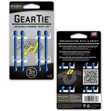 NITE IZE Gear Tie 3" kötöző, vegyes - GT3-4PK-A1