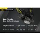 NITECORE HC65V2 fejlámpa - USB