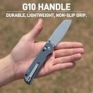 CJRB Lyrid Gray G-10 zsebkés - J1953-GY