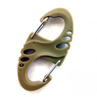 Műanyag S-biner - Khaki