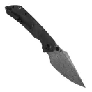 KANSEPT KNIVES Fenrir Damascus Titanium and Twill Carbon zsebkés - K1034D1