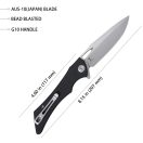 KUBEY Raven Black G-10 zsebkés - KB245D