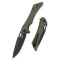 KUBEY Raven OD Green G-10 Black Blade zsebkés - KB245I