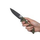 KUBEY Raven OD Green G-10 Black Blade zsebkés - KB245I