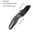KUBEY Monsterdog Titanium Black Blade zsebkés - KB285E