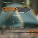 KIZER Harpoon Mini Pei Black Blade fixpengés - KI1040S5