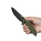 KUBEY Nova Green G-10 Black Blade zsebkés