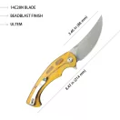 KUBEY Scimitar Liner Lock Beadblast zsebkés - KU173G