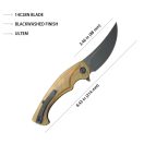 KUBEY Scimitar Blackwash Ultem zsebkés - KU173H