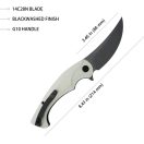 KUBEY Scimitar Liner Lock Blackwash zsebkés