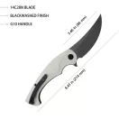 KUBEY Scimitar Liner Lock Blackwash zsebkés - KU173J