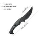 KUBEY Scimitar Blackwash Black G-10 zsebkés