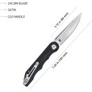 KUBEY Mizo Black G-10 zsebkés - KU2101A