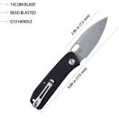 KUBEY Hyde Black G-10 zsebkés - KU2104A