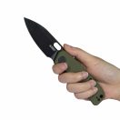 KUBEY Hyde Green G-10 Black Blade zsebkés