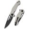 KUBEY Dugu Clip Point White G-10 Black Blade zsebkés - KU210G