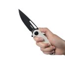 KUBEY Dugu Clip Point White G-10 Black Blade zsebkés - KU210G