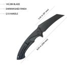 KUBEY Anteater Liner Lock Blackwash zsebkés