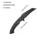 KUBEY Anteater Liner Lock Blackwash zsebkés - KU212D