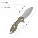 KUBEY Noble Tan G-10 zsebkés