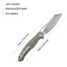 KUBEY Drake Liner Lock Tan G-10 zsebkés - KU239J