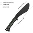 KUBEY Destroyer Kukri Black Micarta túlélőkés - KU241D