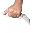KUBEY Wrath Tan G-10 Beadblast karambit