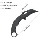 KUBEY Wrath AllBlack G-10 karambit